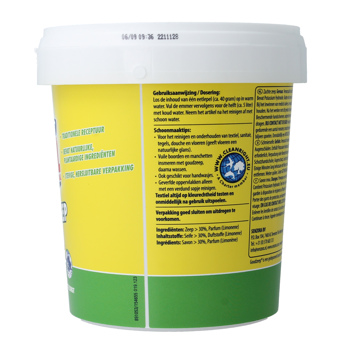 Tricel Goudzeep kuipje groen bio 750.00 Gram