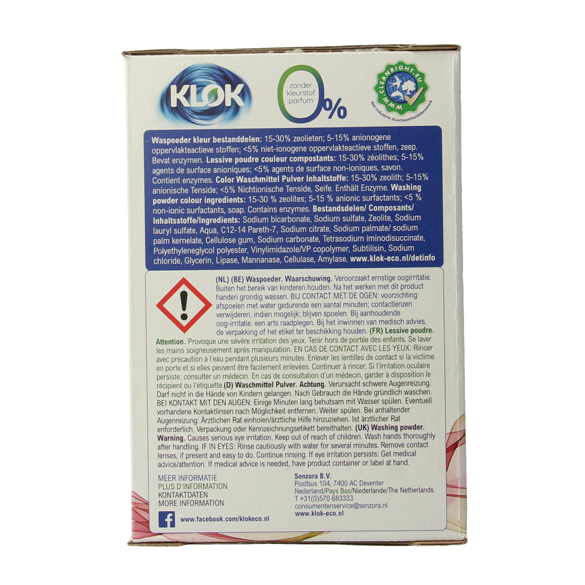 Klok Waspoeder kleur 1170.00 Gram