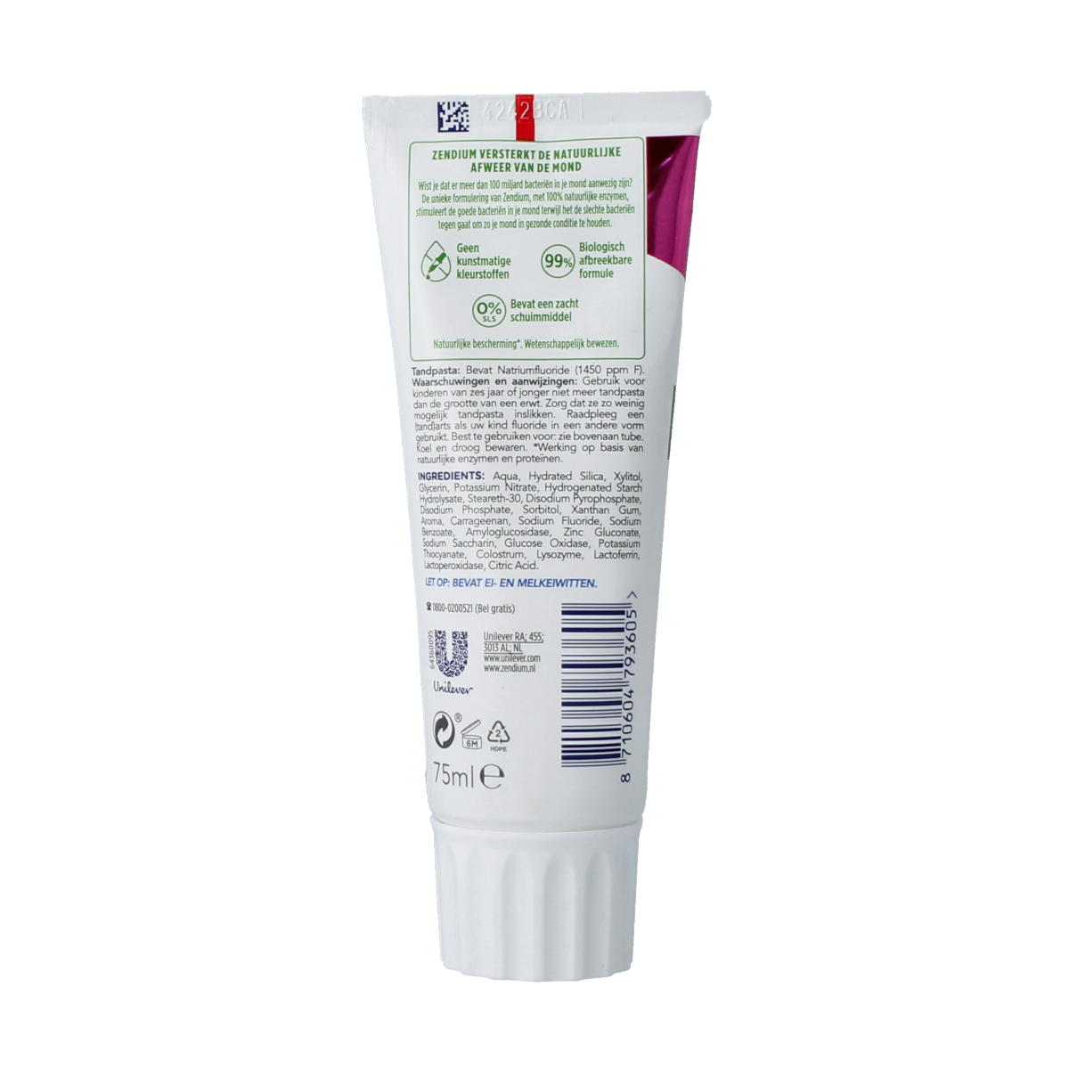 Zendium Tandpasta sensitive whitener 75.00 Milliliter