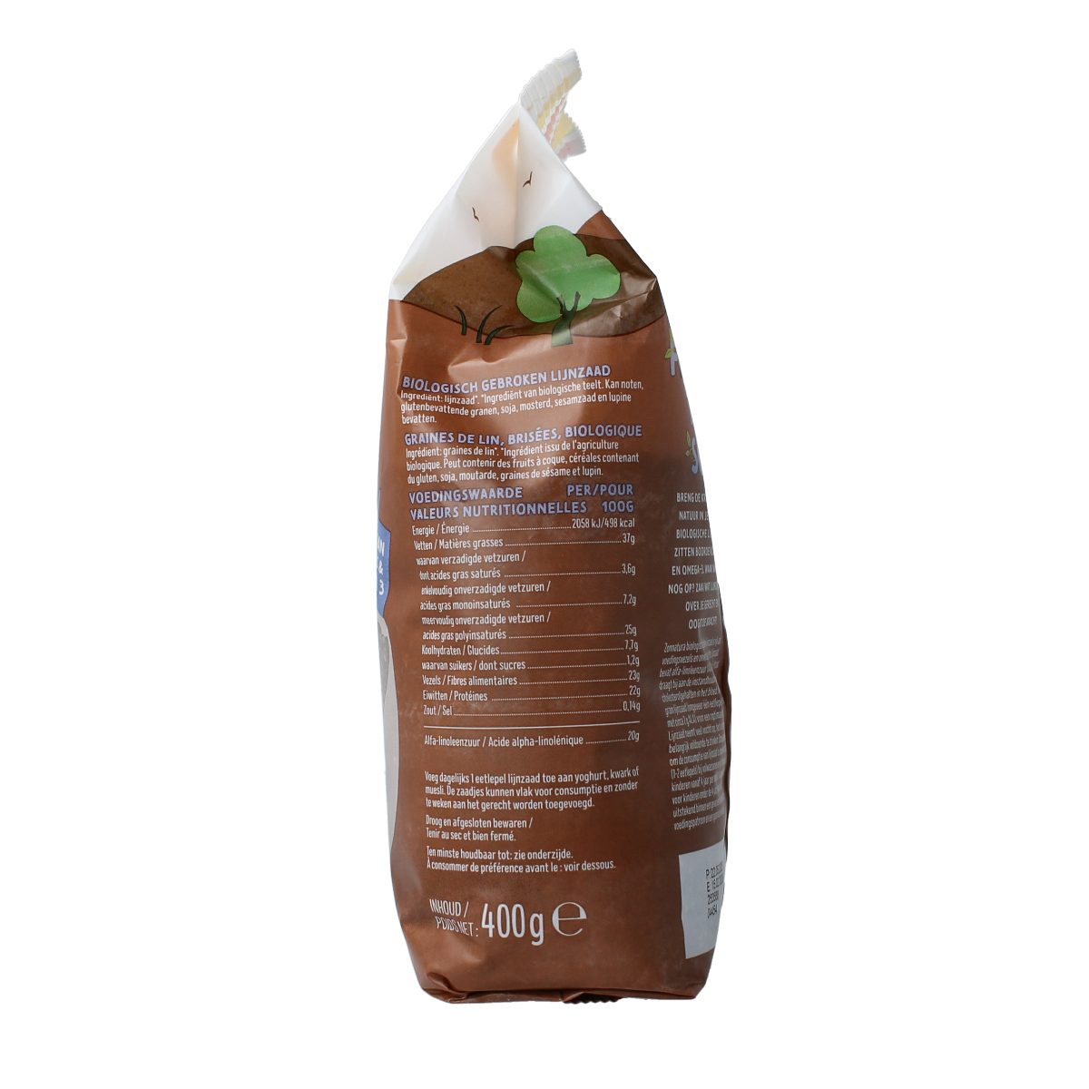 Zonnatura Lijnzaad gebroken bio 400.00 Gram