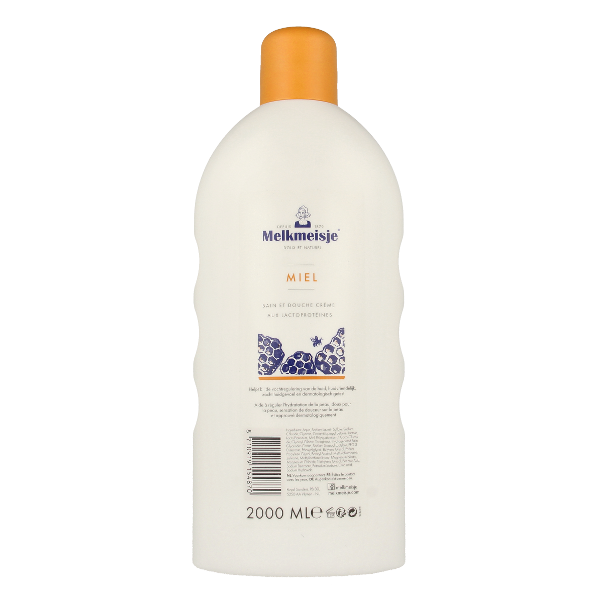 Melkmeisje Bad en douche honing 2.00 Liter