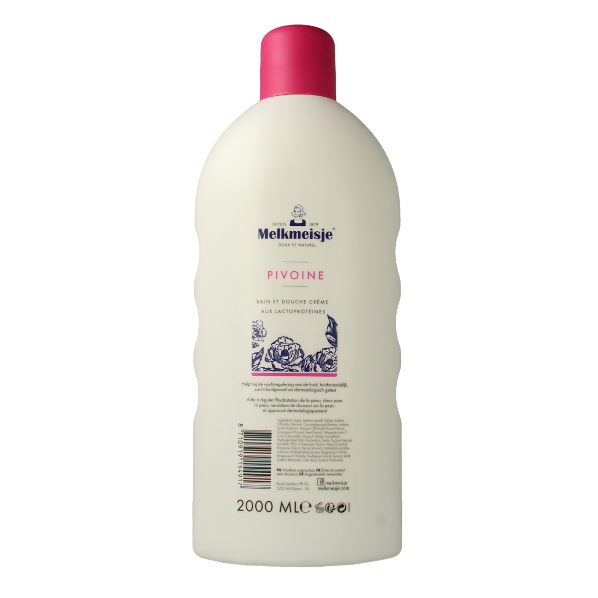 Melkmeisje Bad & douche pioenroos 2.00 Liter
