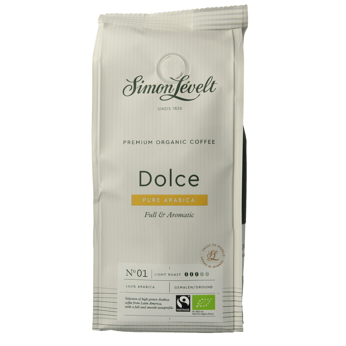 Simon Levelt Cafe organico dolce snelfilter bio 250.00 Gram