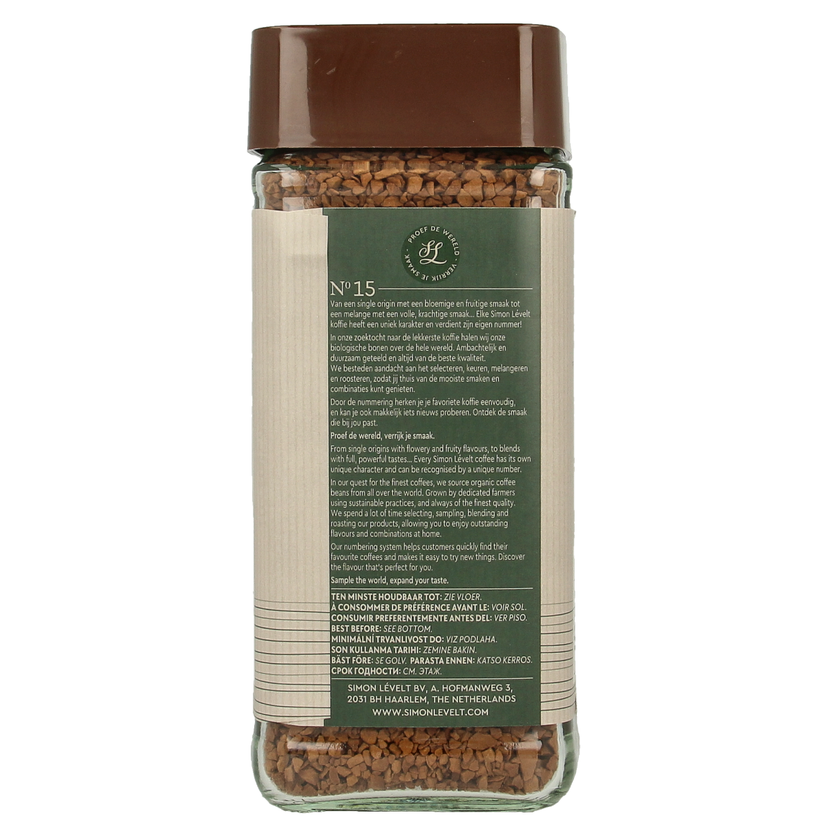 Simon Levelt Cafe organico Arabica instant bio 100.00 Gram