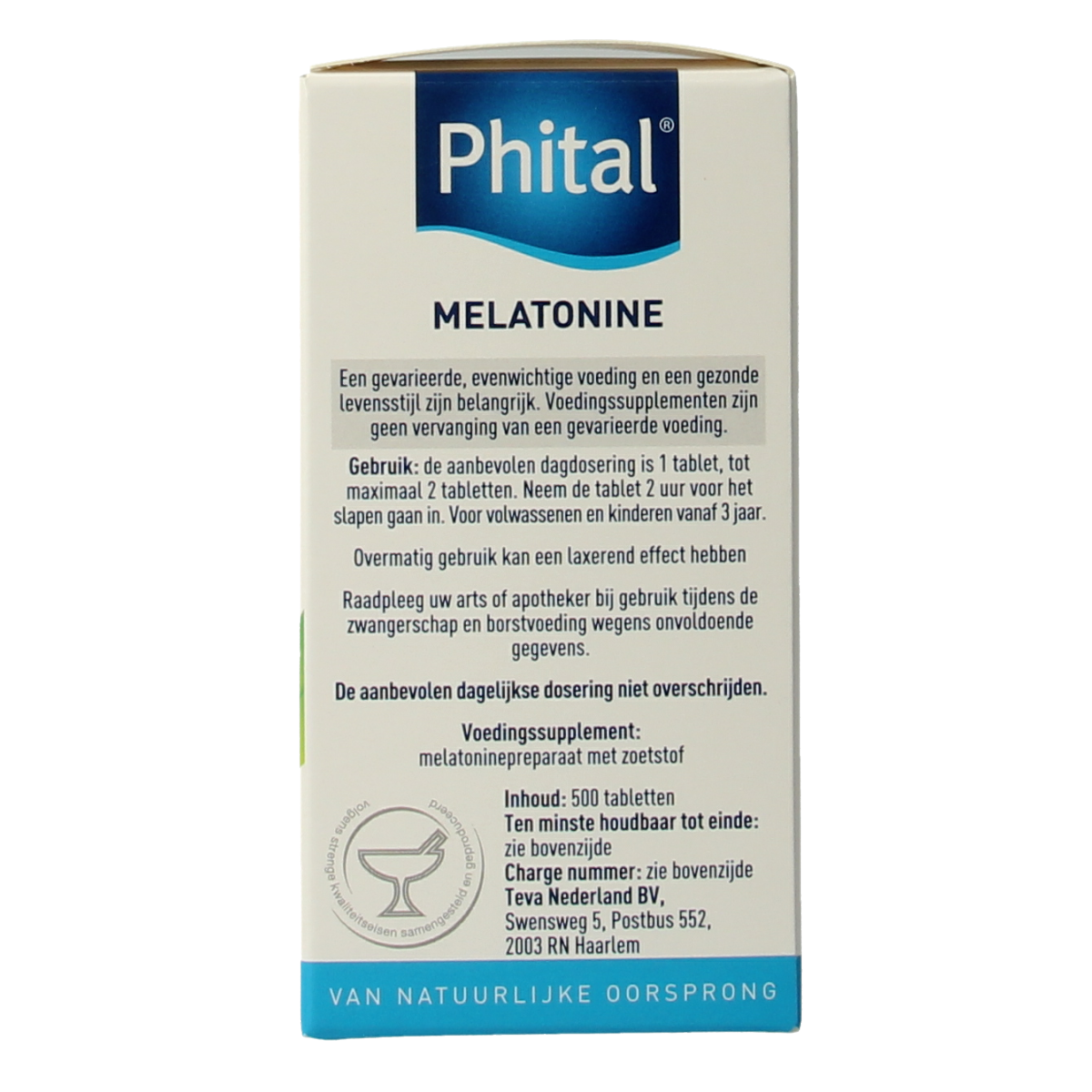 Phital Melatonine 0.1 mg 500.00 Tabletten