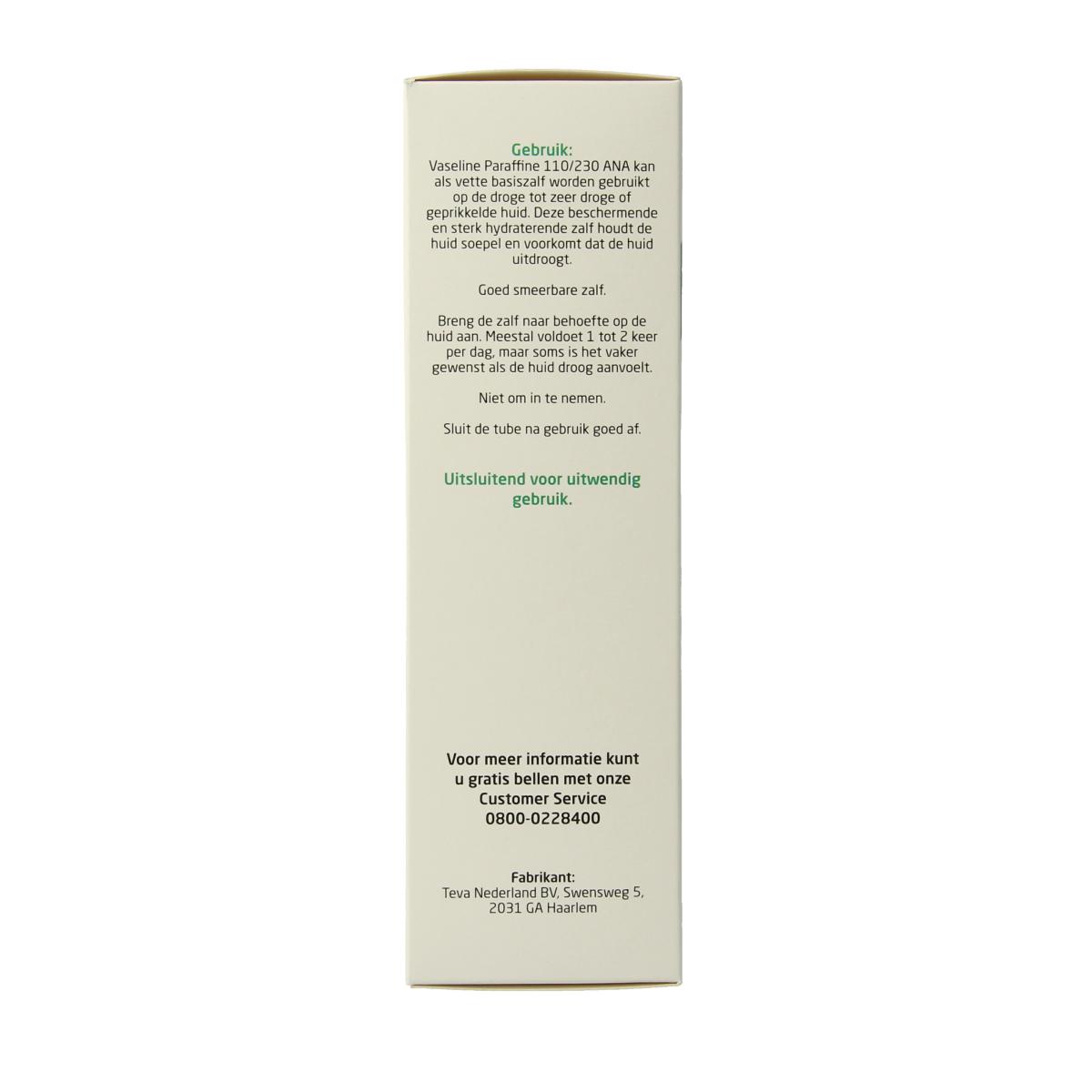 Teva Vaseline paraffine 110/230 100.00 Gram