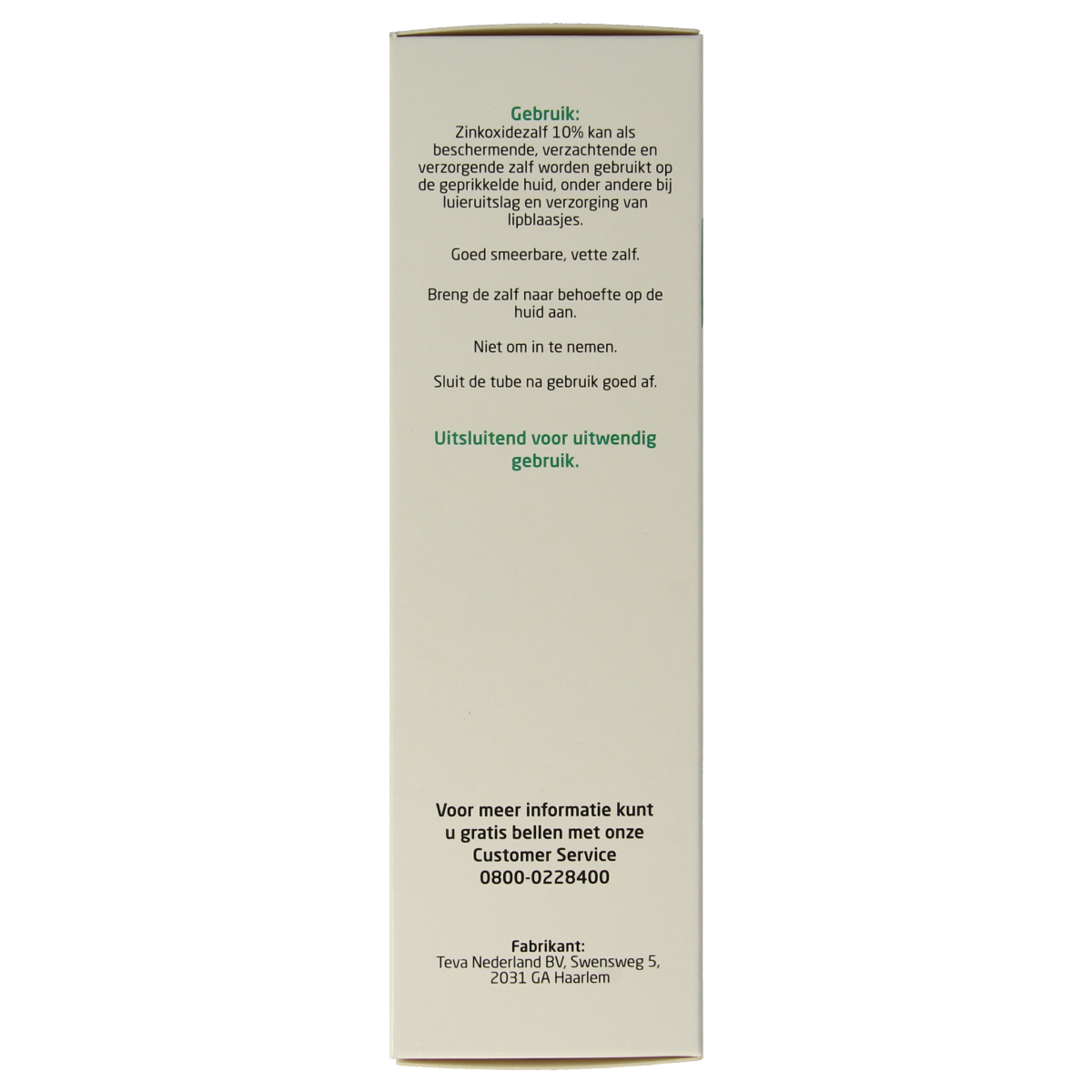 Teva Zinkoxidezalf 10% 100.00 Gram