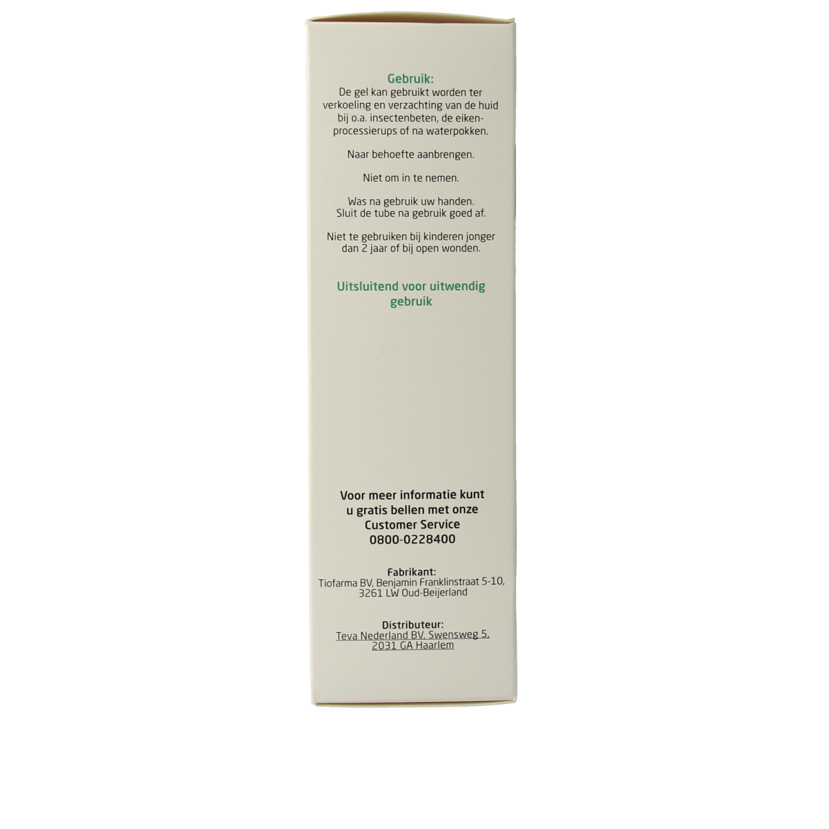 Teva Levomenthol koelgel 1% 100.00 Gram