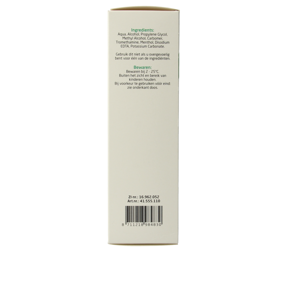 Teva Levomenthol koelgel 1% 100.00 Gram