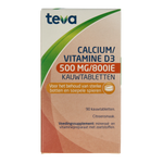 Teva Calcium / vitamine D 500mg / 800IE 90.00 Kauwtabletten