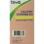Teva Calcium / vitamine D 500mg / 400IE 90.00 Kauwtabletten