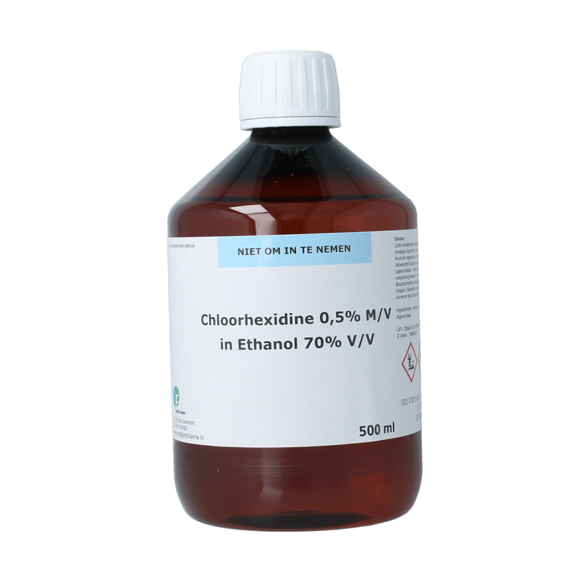 Orphi Chloorhexidine 0.5% in ethanol 70% 500.00 Milliliter