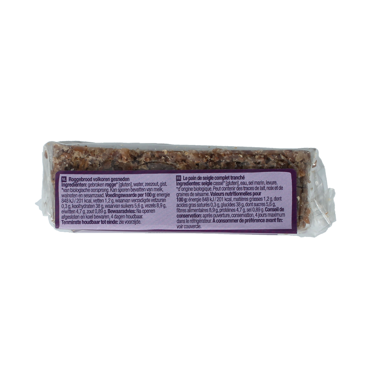 Your Organic Nature Roggebrood volkoren bio 250.00 Gram