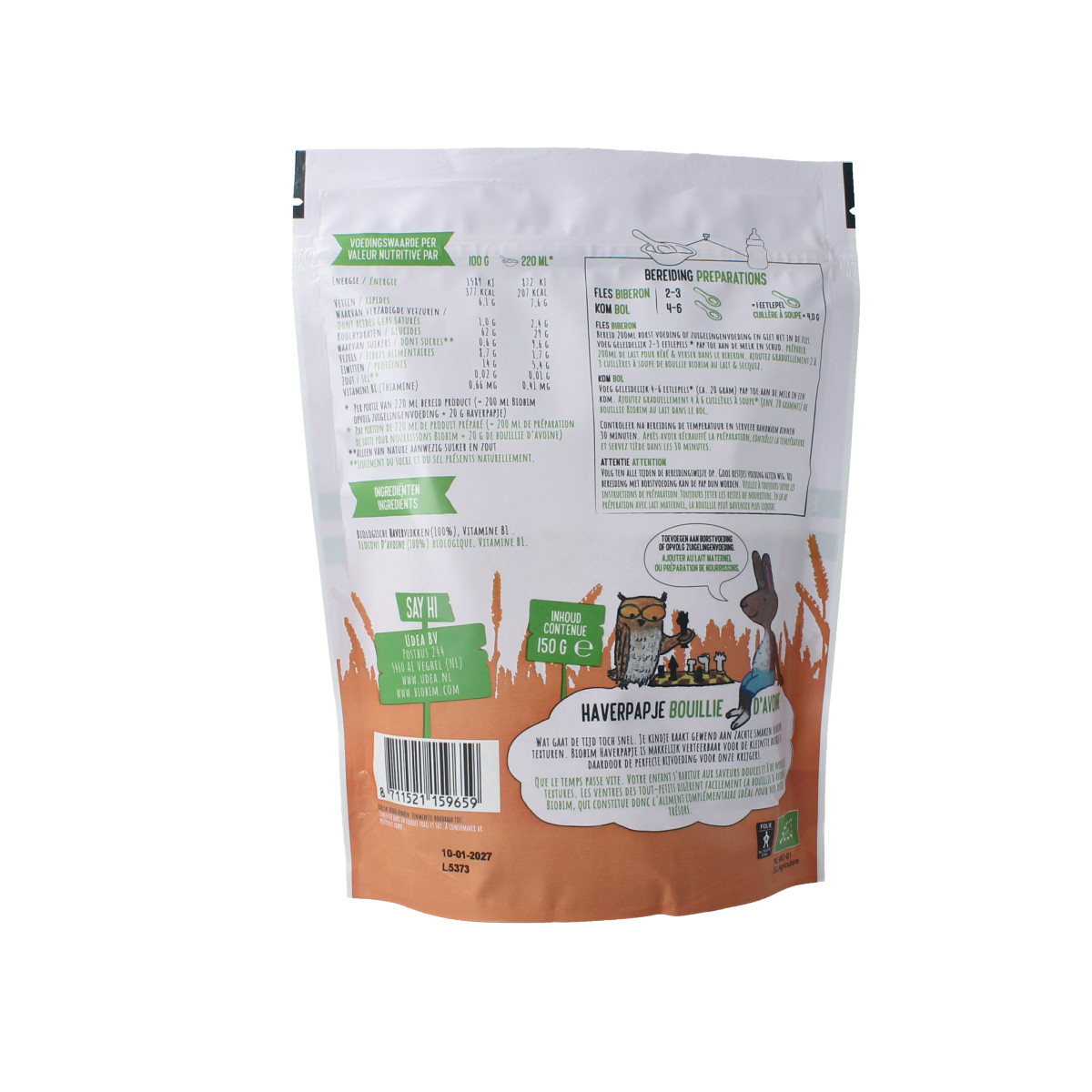Biobim Haverpapje 6+mnd bio 150.00 Gram
