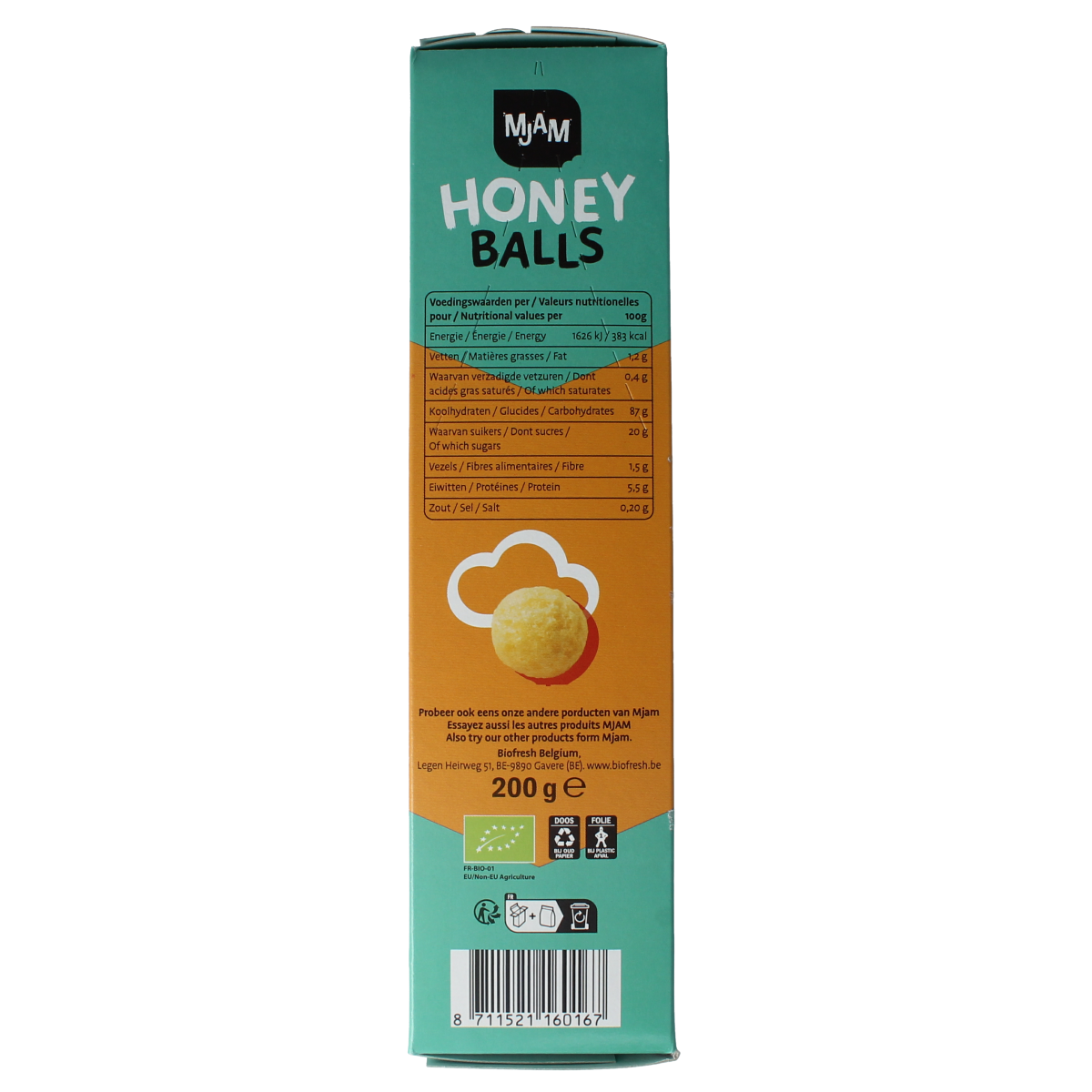 Mjam Honey balls bio 200.00 Gram