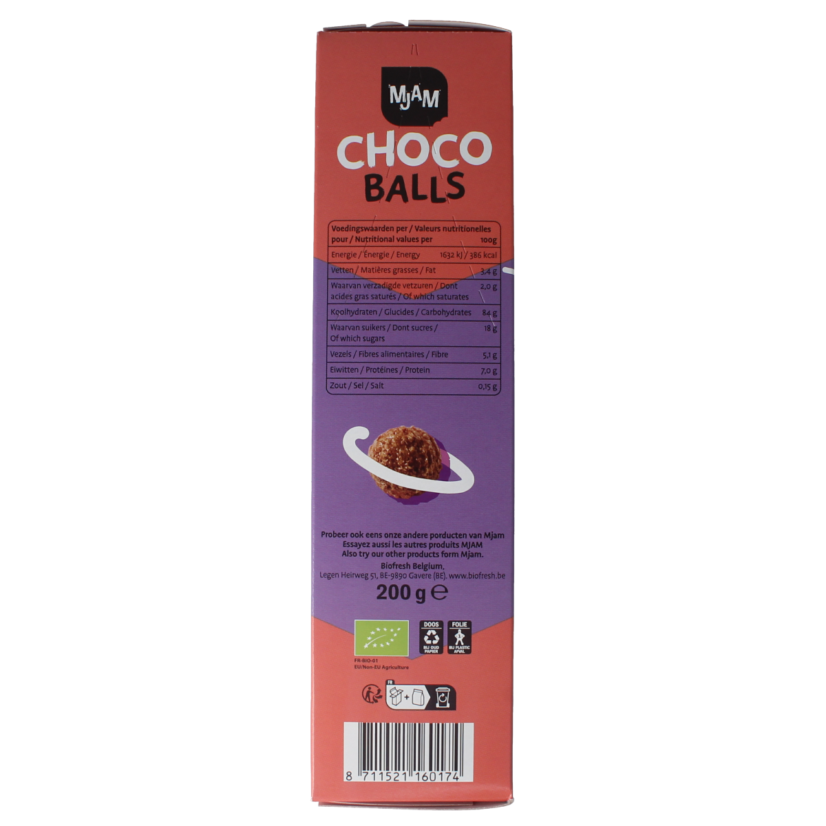Mjam Choco balls bio 200.00 Gram