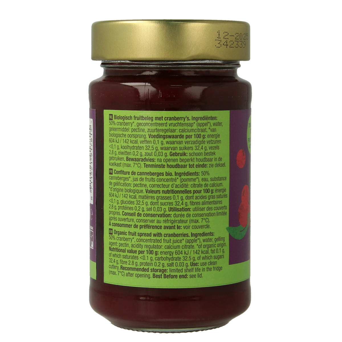 Your Organic Nature Fruit beleg cranberry bio 250.00 Gram