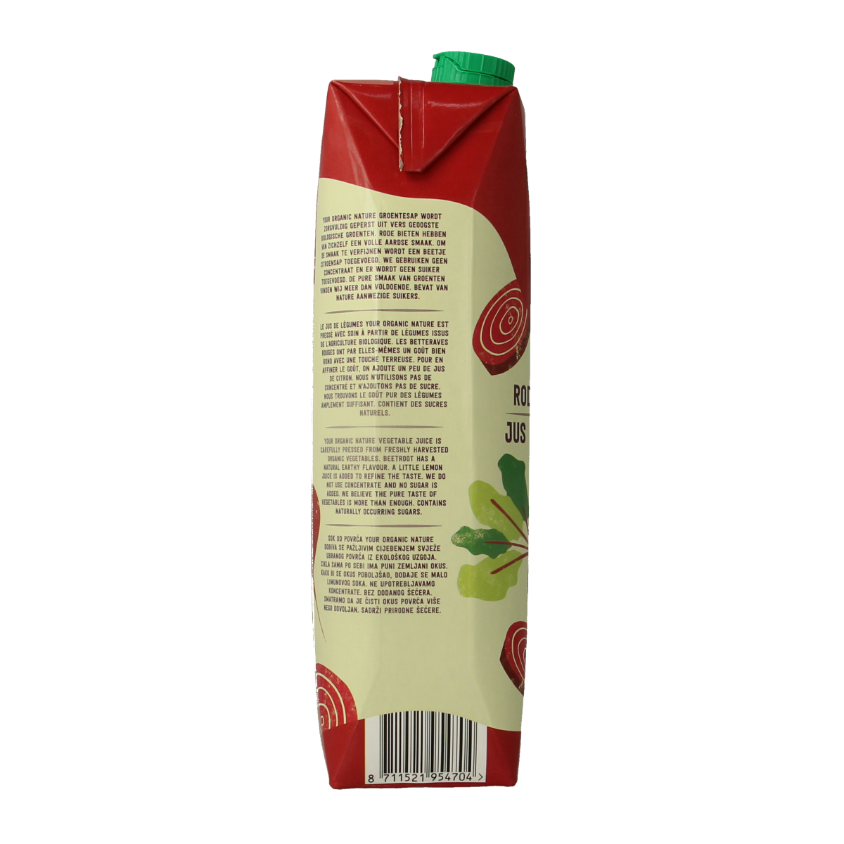 Your Organic Nature Rode bietensap bio 1.00 Liter
