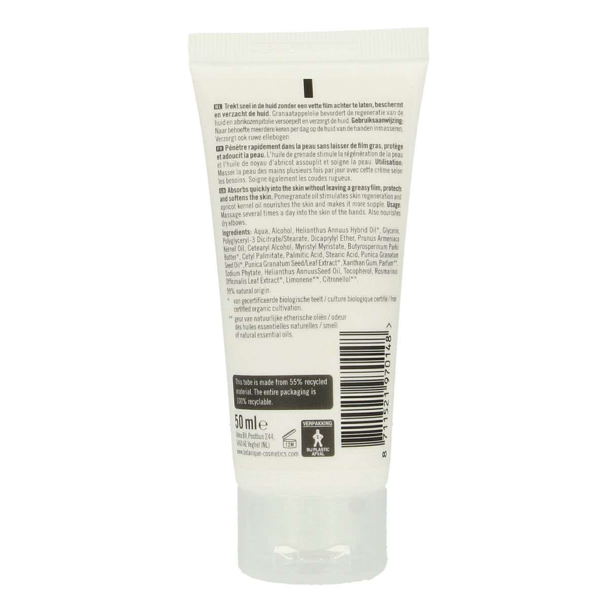 Botanique Handcreme granaatappel 50.00 Milliliter