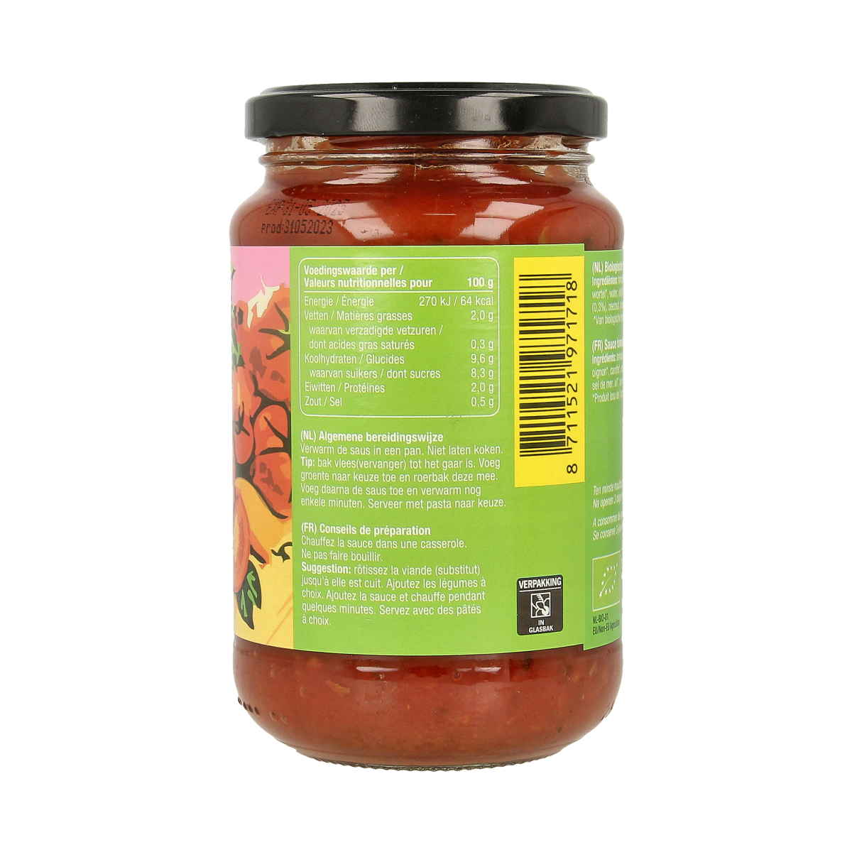 Fertilia Pastasaus basilico bio 350.00 Gram