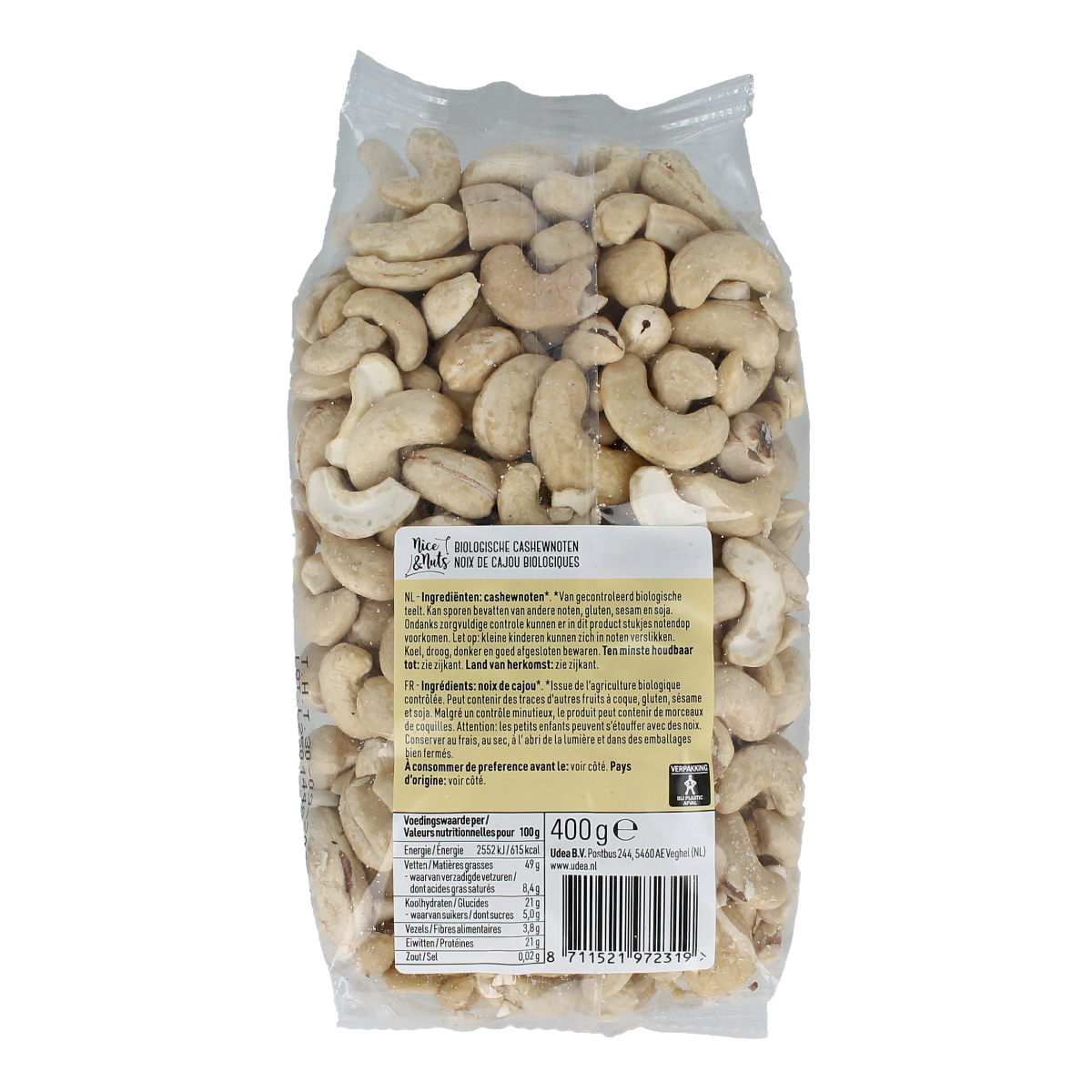 Nice & Nuts Cashewnoten bio 400.00 Gram