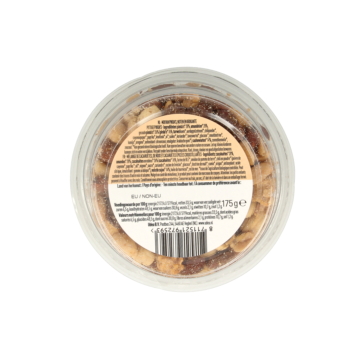 Nice & Nuts Chili notenmix met katjang pedis geroosterd bio 175.00 Gram