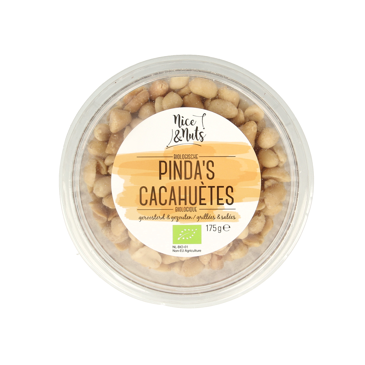 Nice & Nuts Pinda's met zeezout geroosterd bio 175.00 Gram