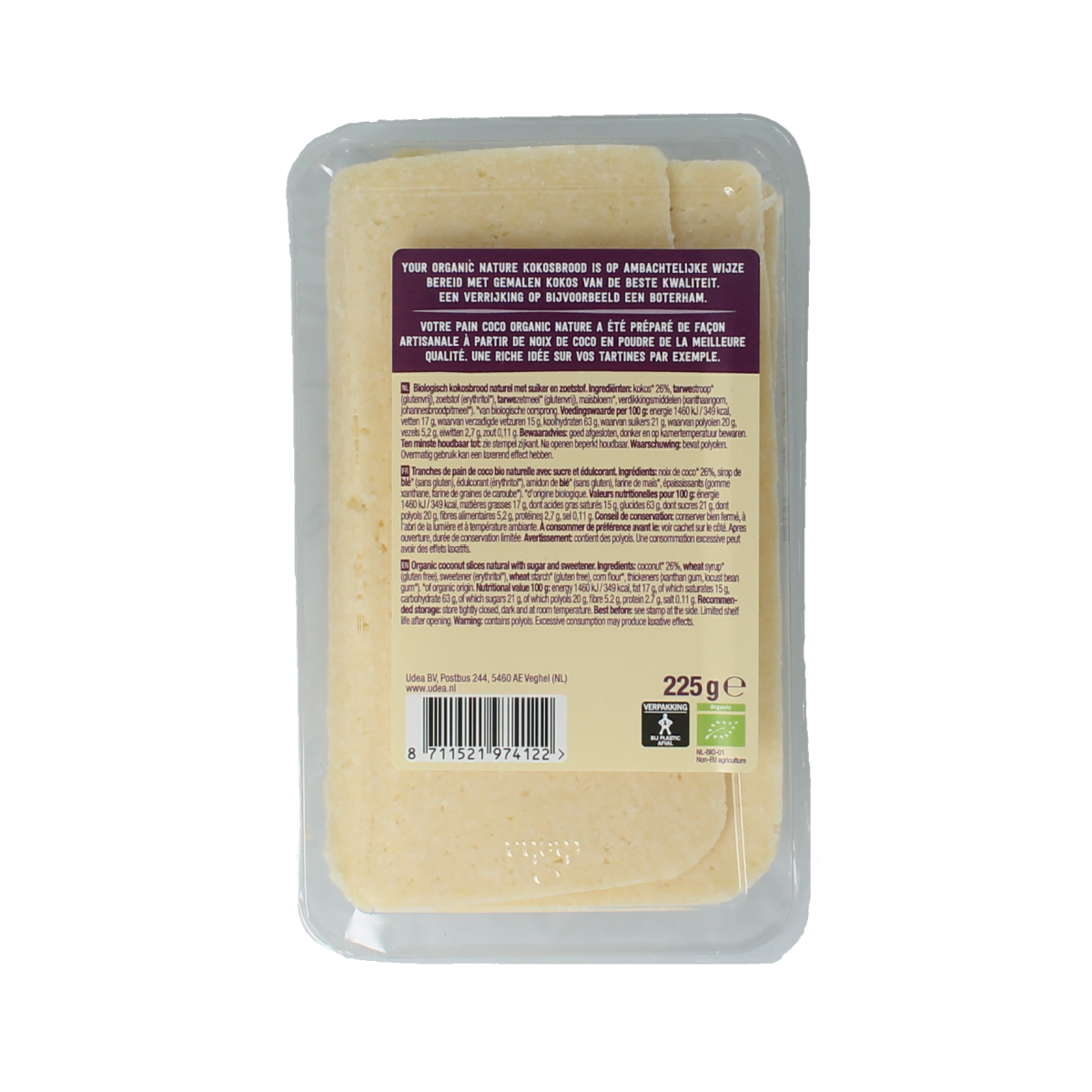 Your Organic Nature Kokosbrood naturel bio 225.00 Gram