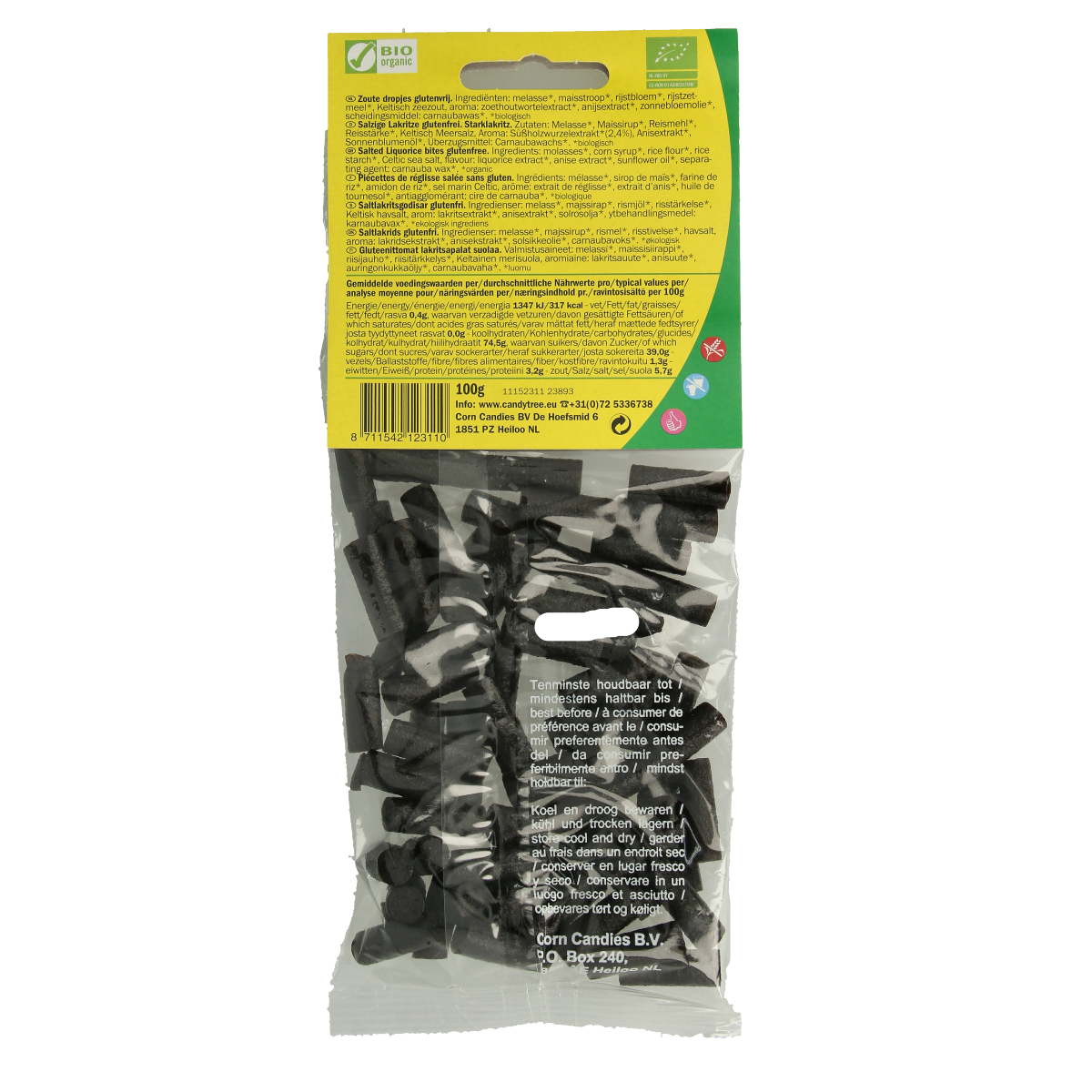 Candy Tree Dropjes zout glutenvrij bio 100.00 Gram