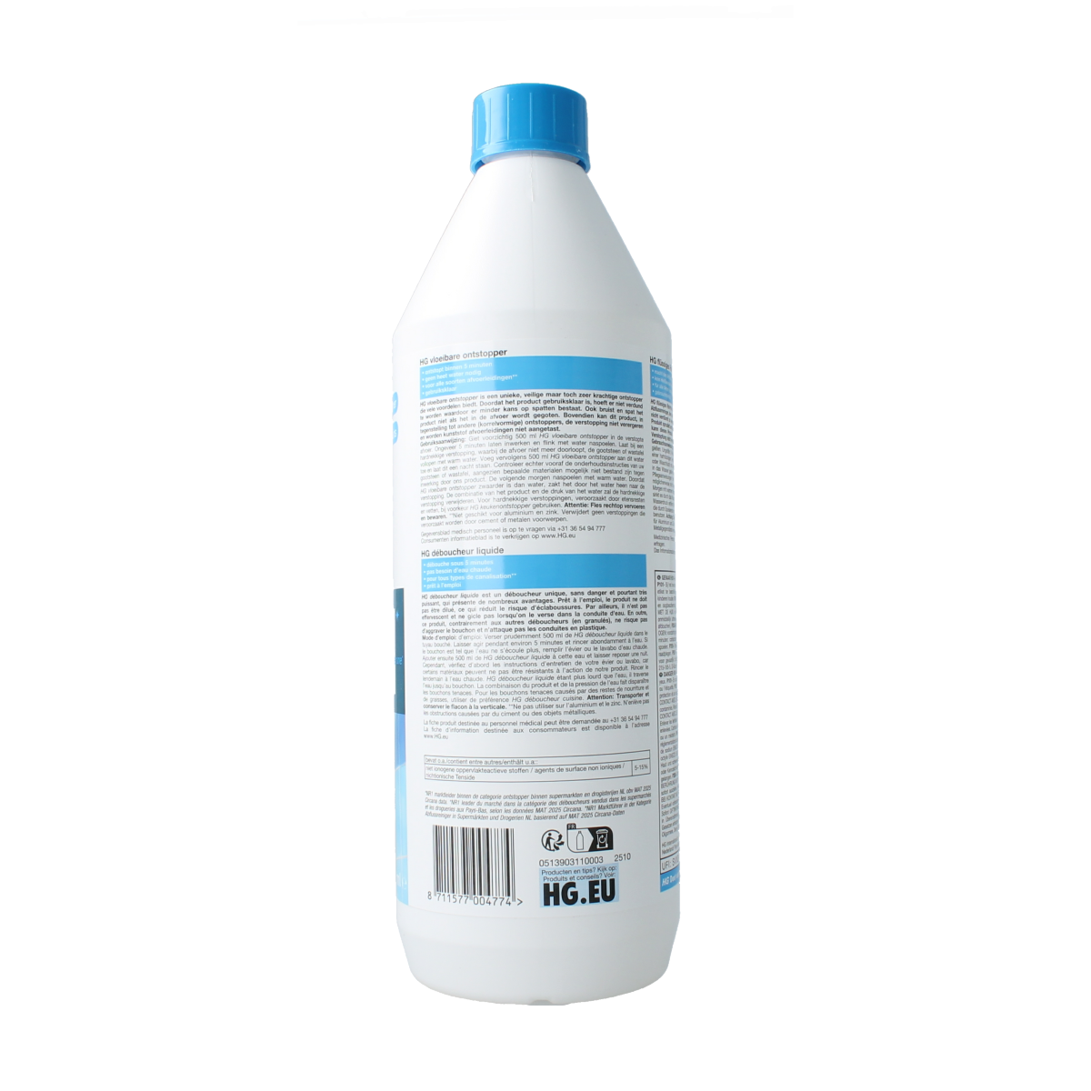 HG Vloeibare ontstopper 1.00 Liter