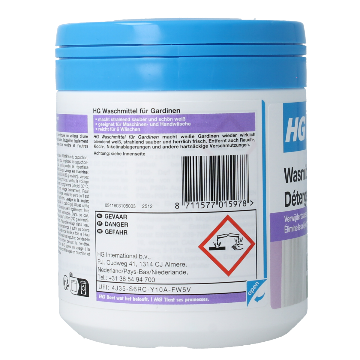 HG Wasmiddel voor vitrage 500.00 Gram