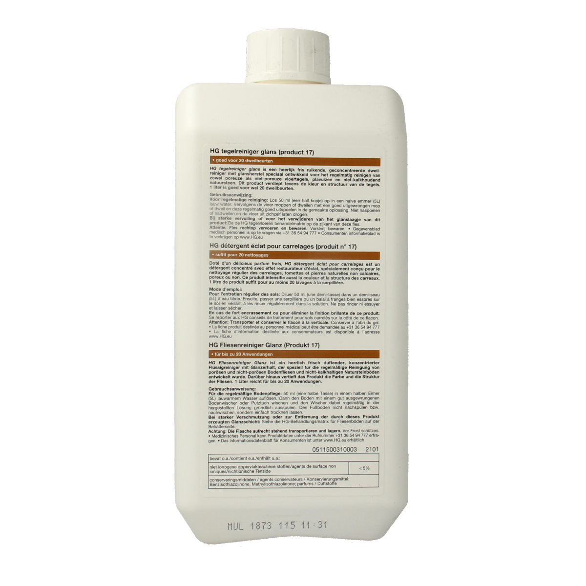 HG Tegelreiniger glans 1.00 Liter