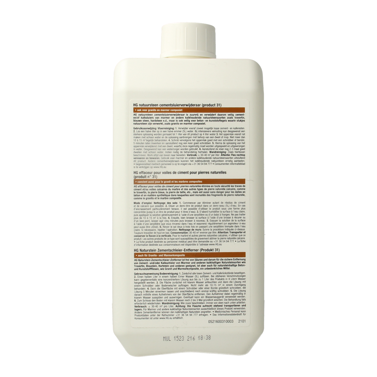 HG Natuursteen cementsluier verwijderaar 1.00 Liter