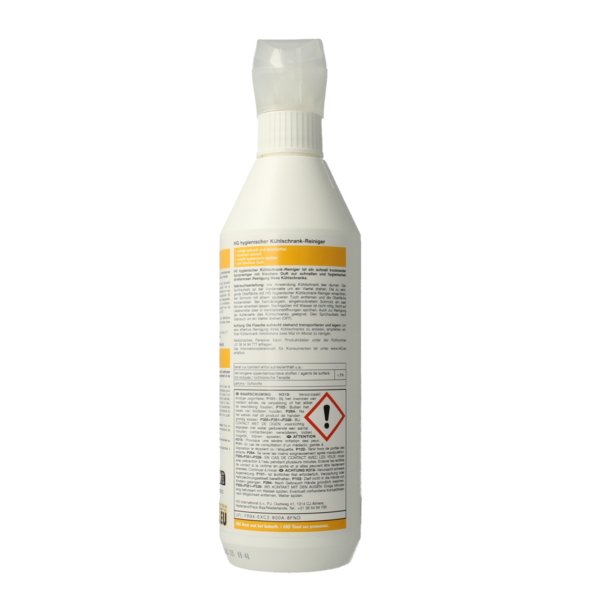 HG Hygienische koelkast reiniger 500.00 Milliliter