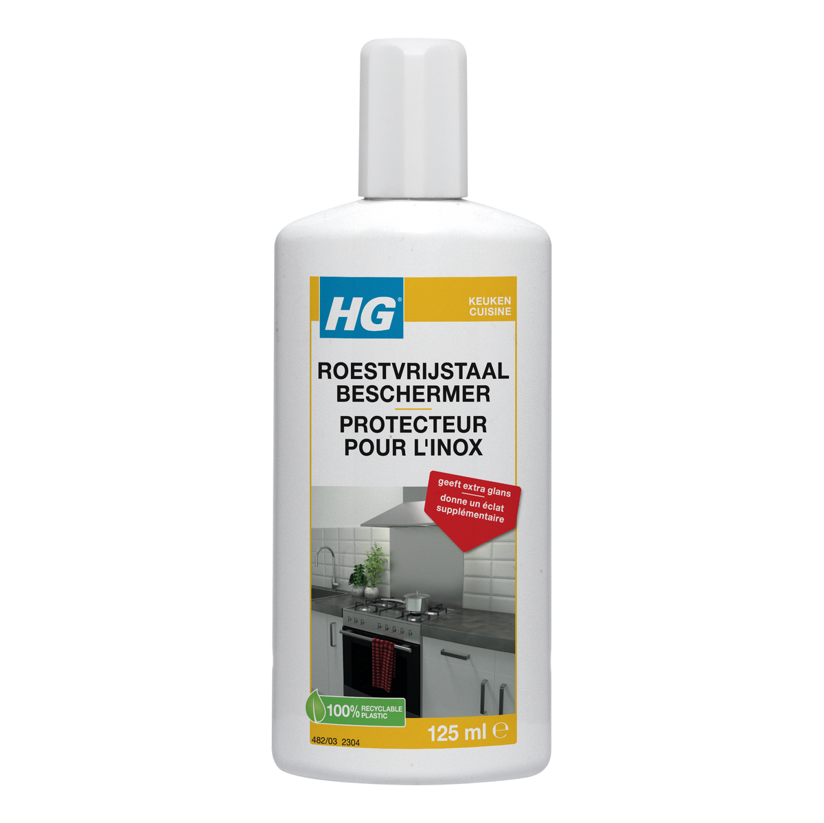 HG Roestvrijstaal snel glans 125.00 Milliliter