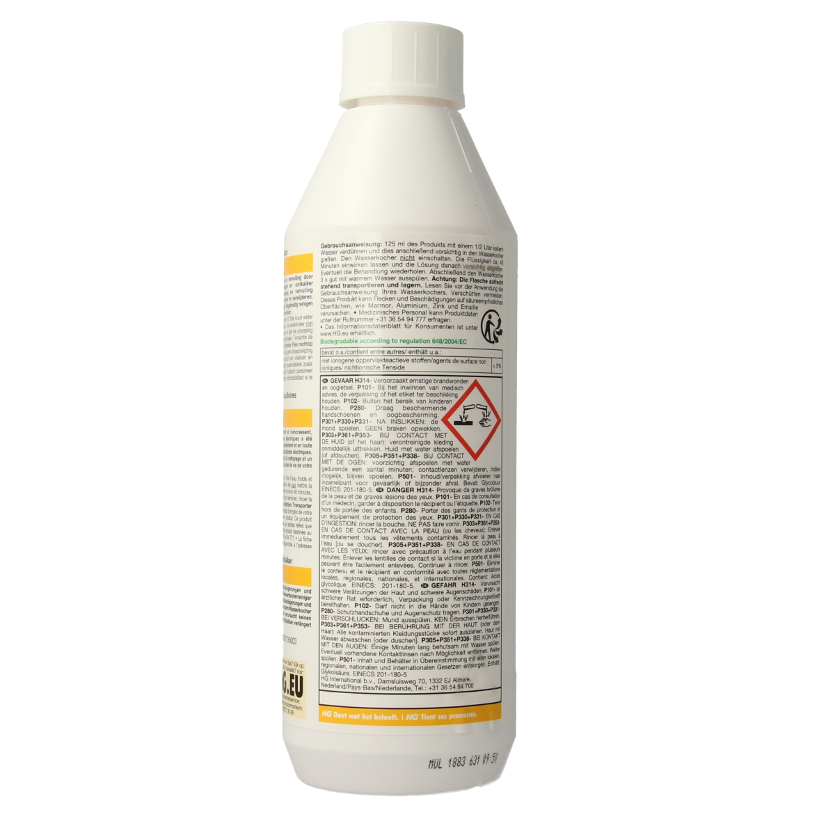 HG Waterkokerreiniger en -ontkalker 500.00 Milliliter