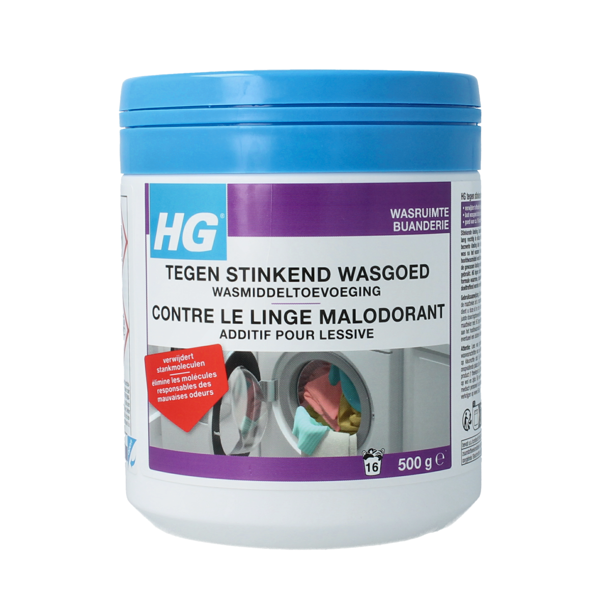 HG Wasmiddel stinkend wasgoed 500.00 Gram