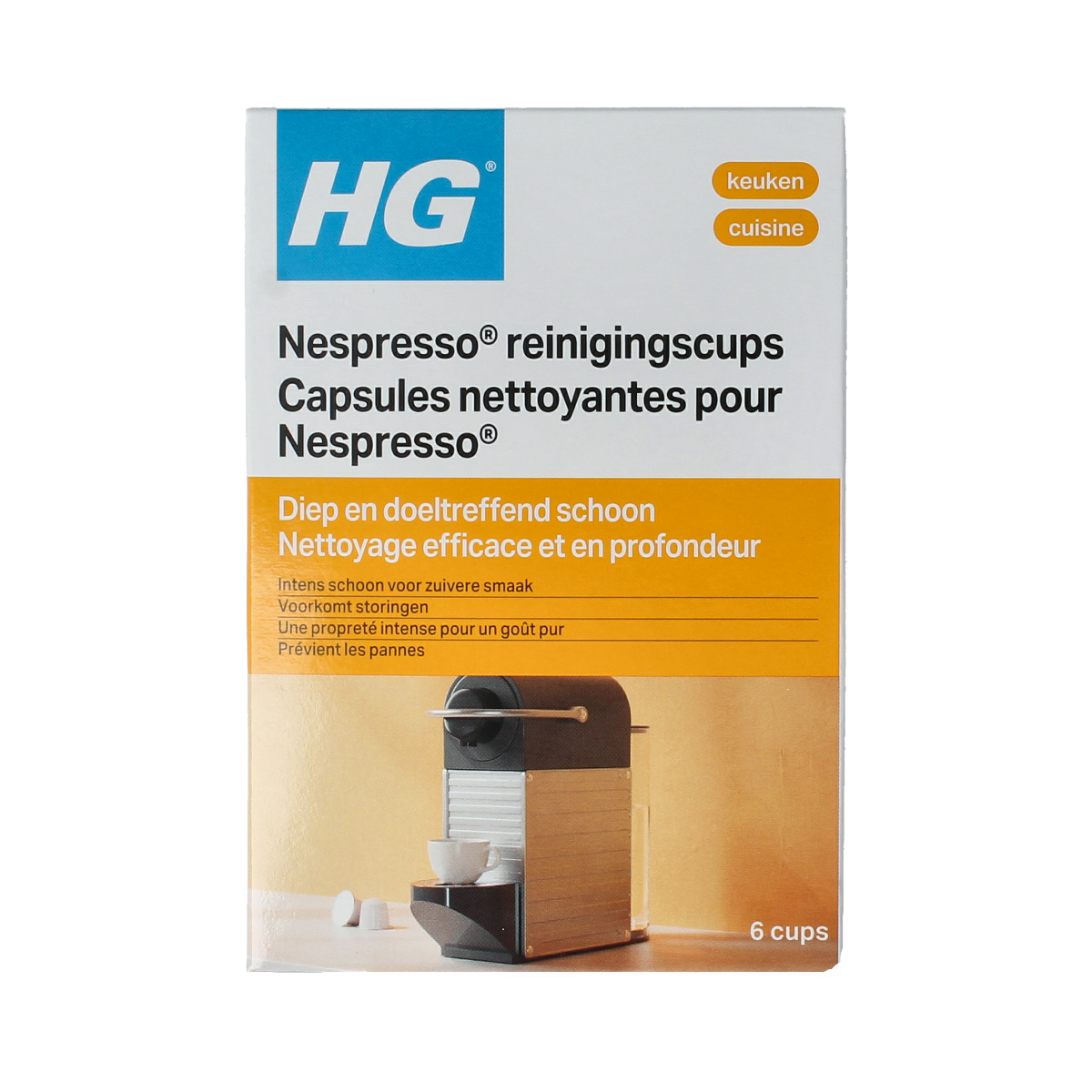 HG Reinigingscups Nespresso machine 6.00 Stuks