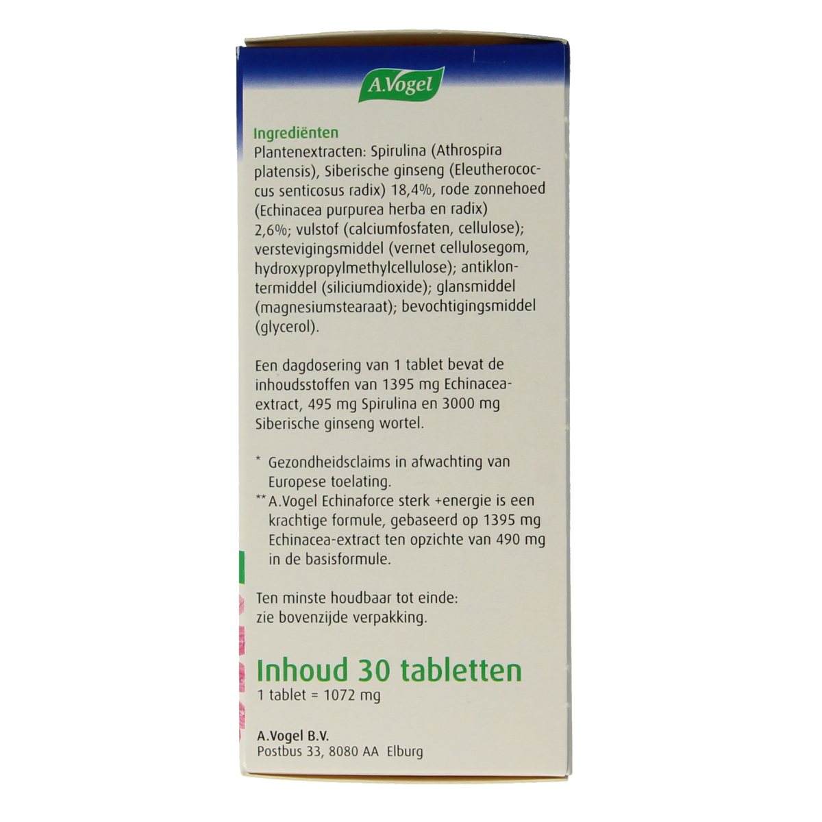 A Vogel Echinaforce tablet sterk & energie 30.00 Tabletten