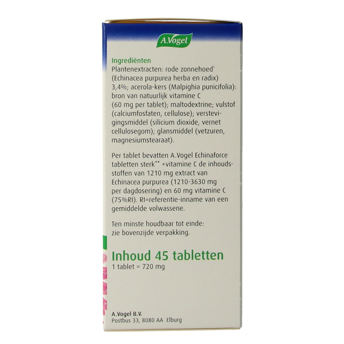 A Vogel Echinaforce sterk + vitamine C 45.00 Tabletten