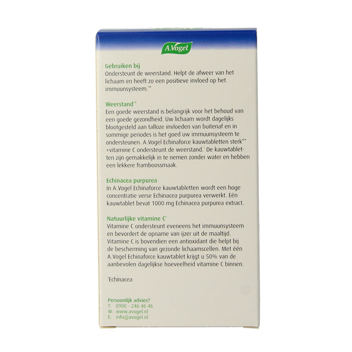 A Vogel Echinaforce kauwtablet sterk + vitamine C 60.00 Kauwtabletten
