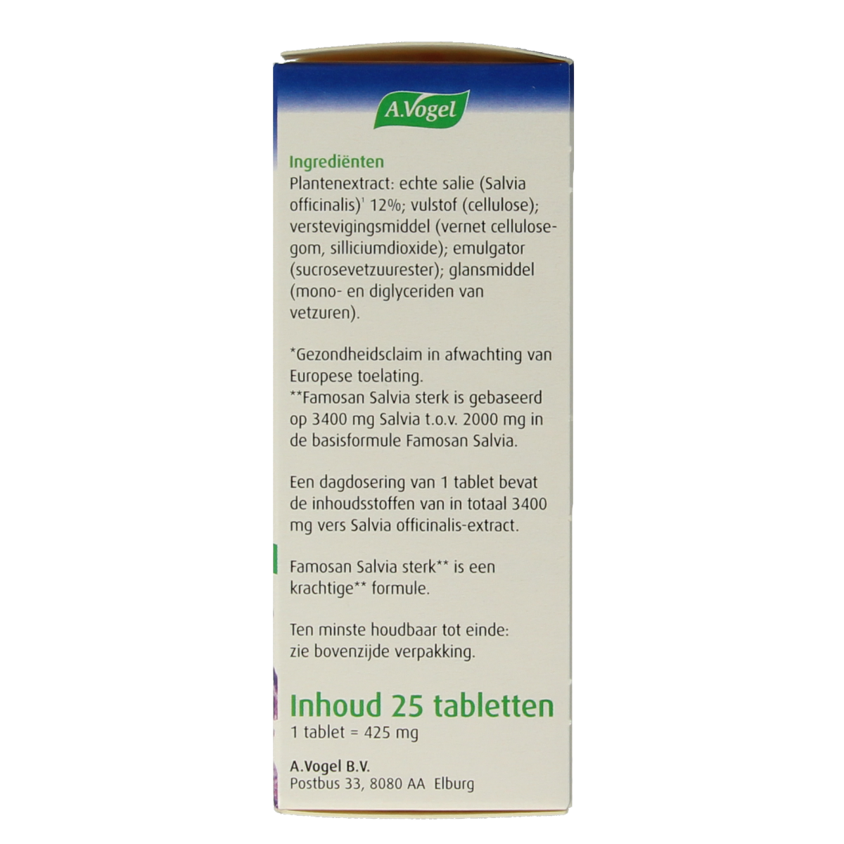 A Vogel Famosan salvia overgang sterk 25.00 Tabletten