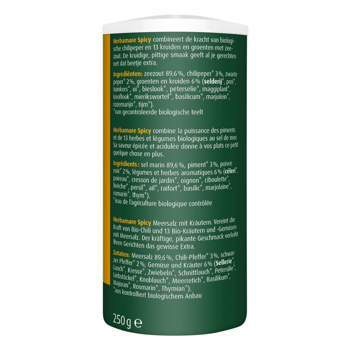 A Vogel Herbamare kruidenzout spicy bio 250.00 Gram