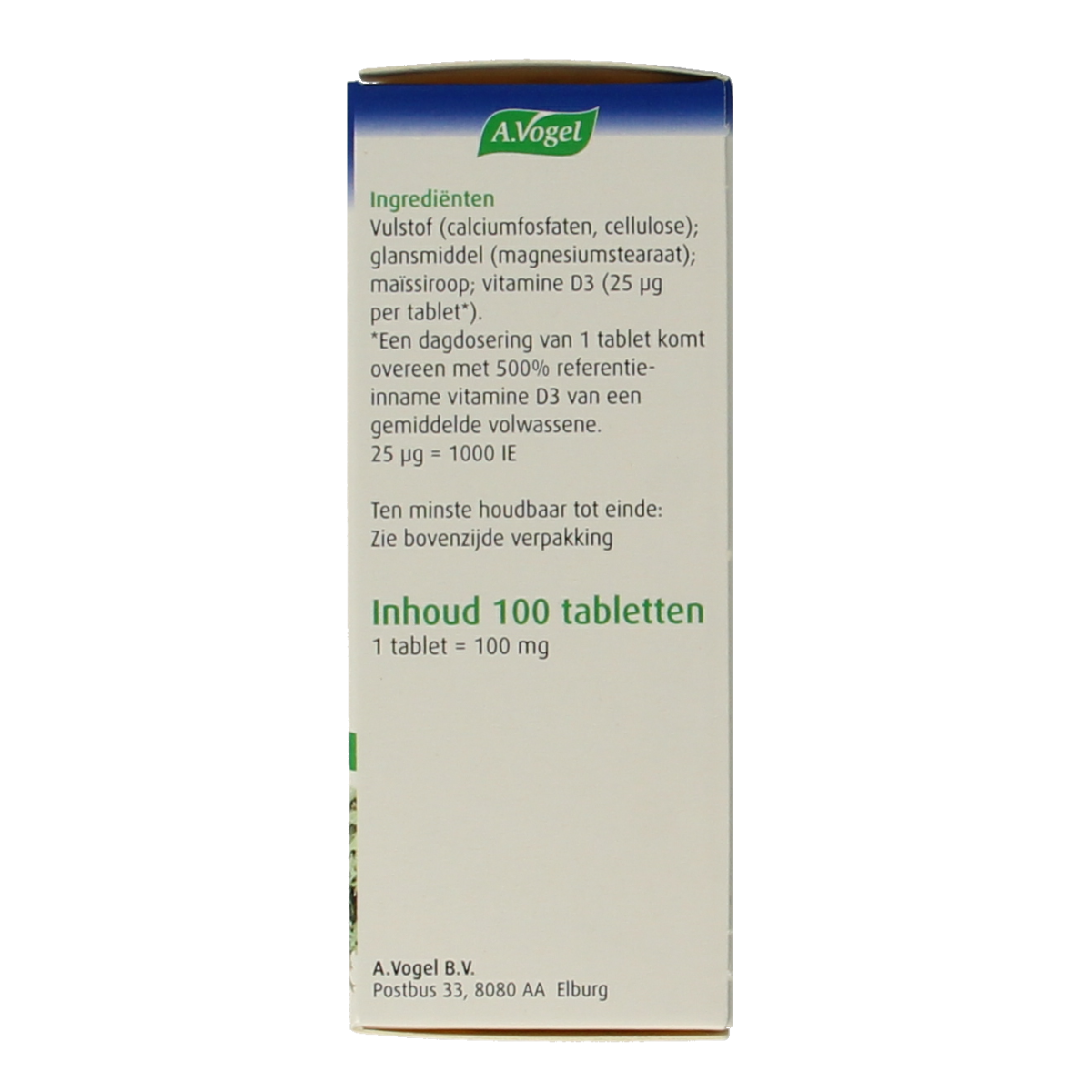 A Vogel Vitamine D3 25ug 100.00 Tabletten