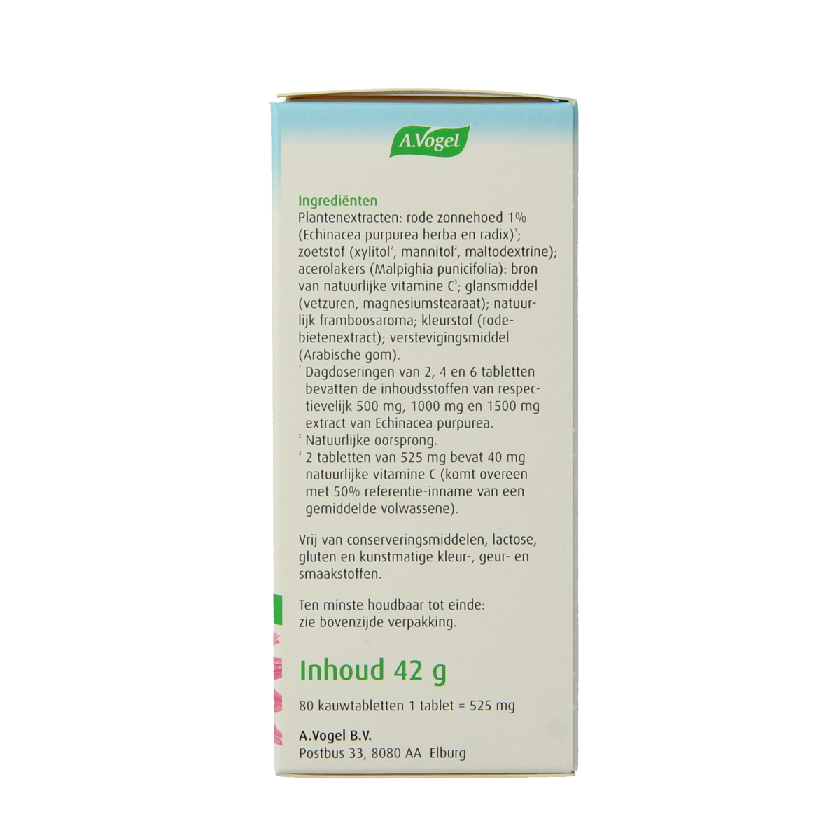 A Vogel Echinaforce junior & vitamine C 80.00 Kauwtabletten