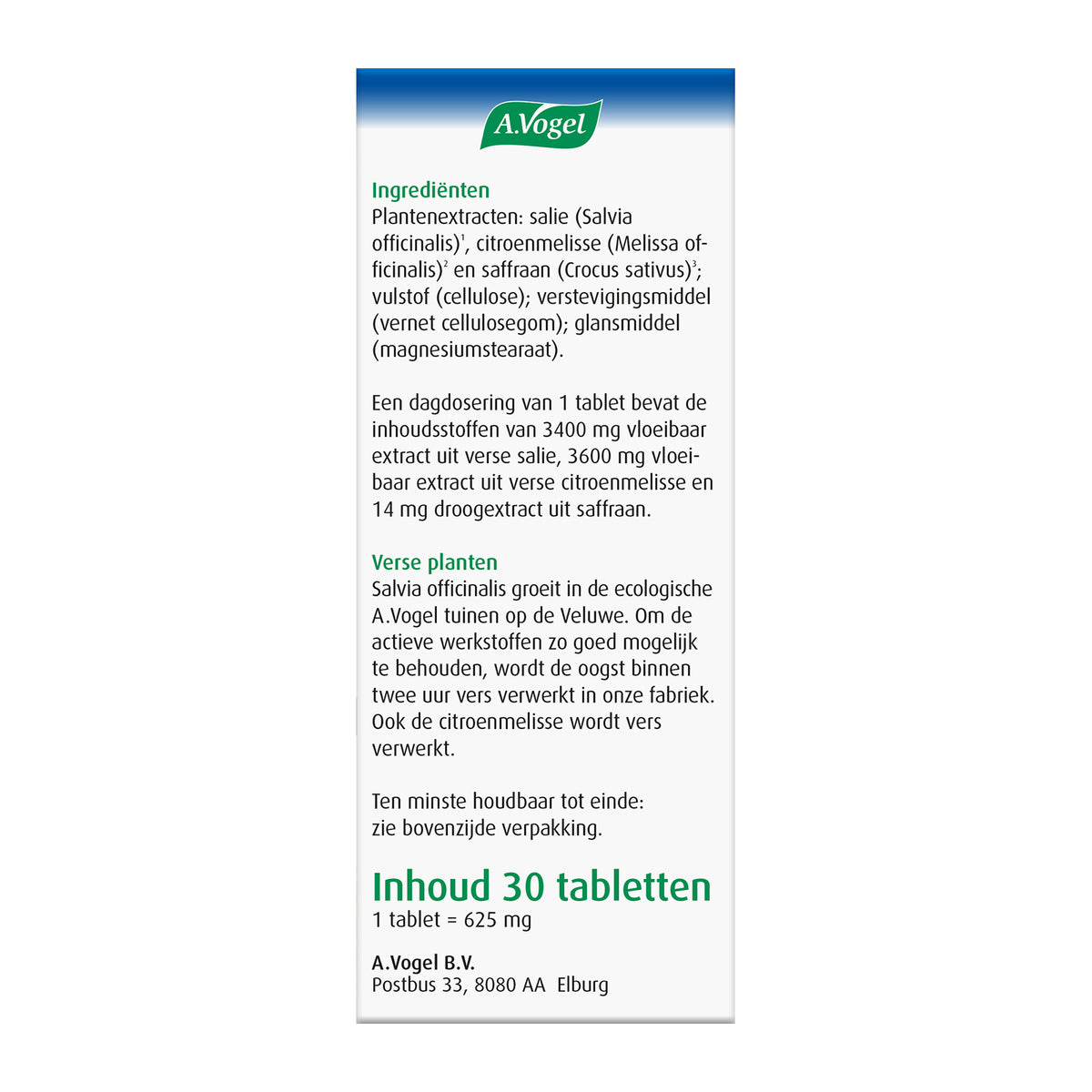 A Vogel Nachtrust tabletten overgang 30.00 Stuks