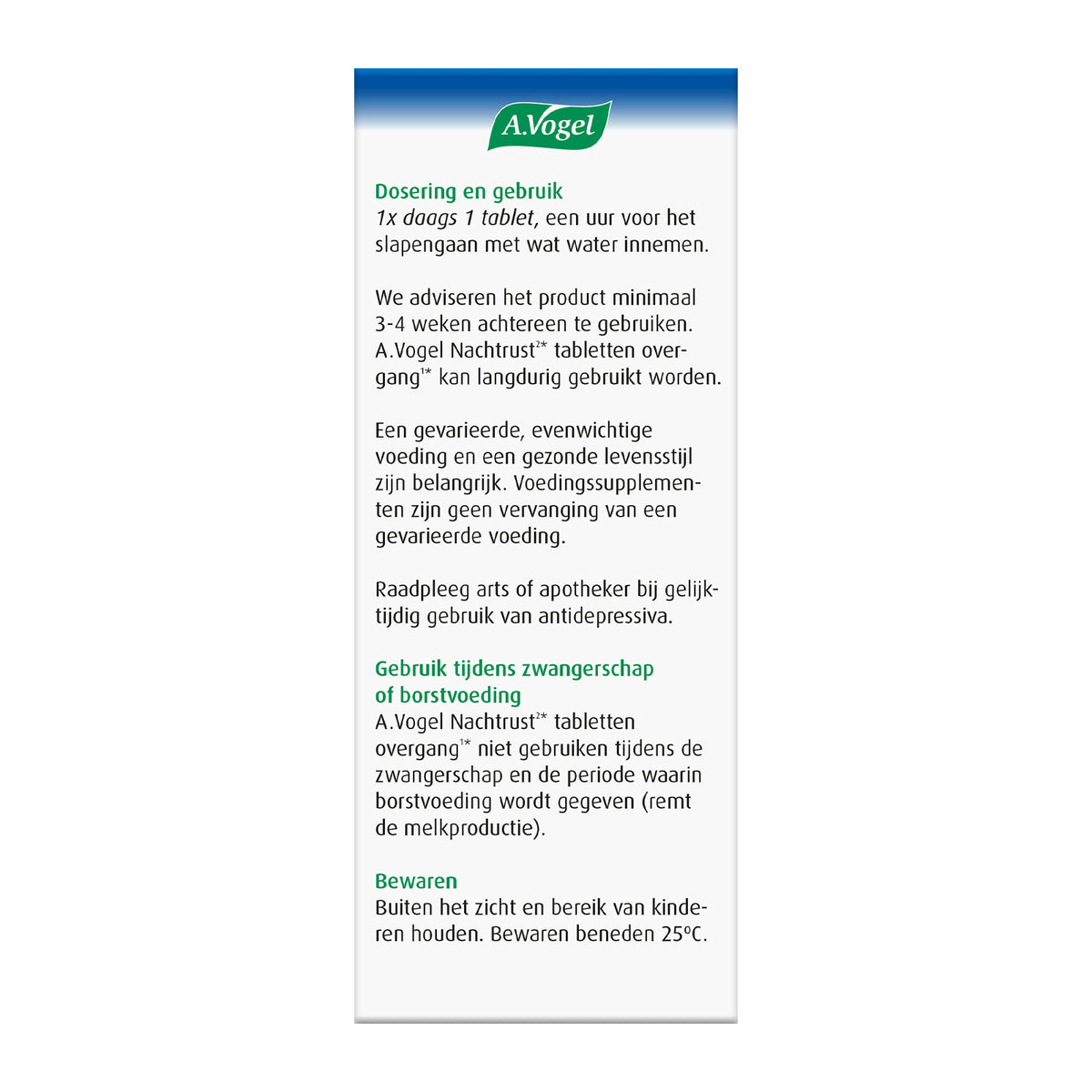 A Vogel Nachtrust tabletten overgang 30.00 Stuks