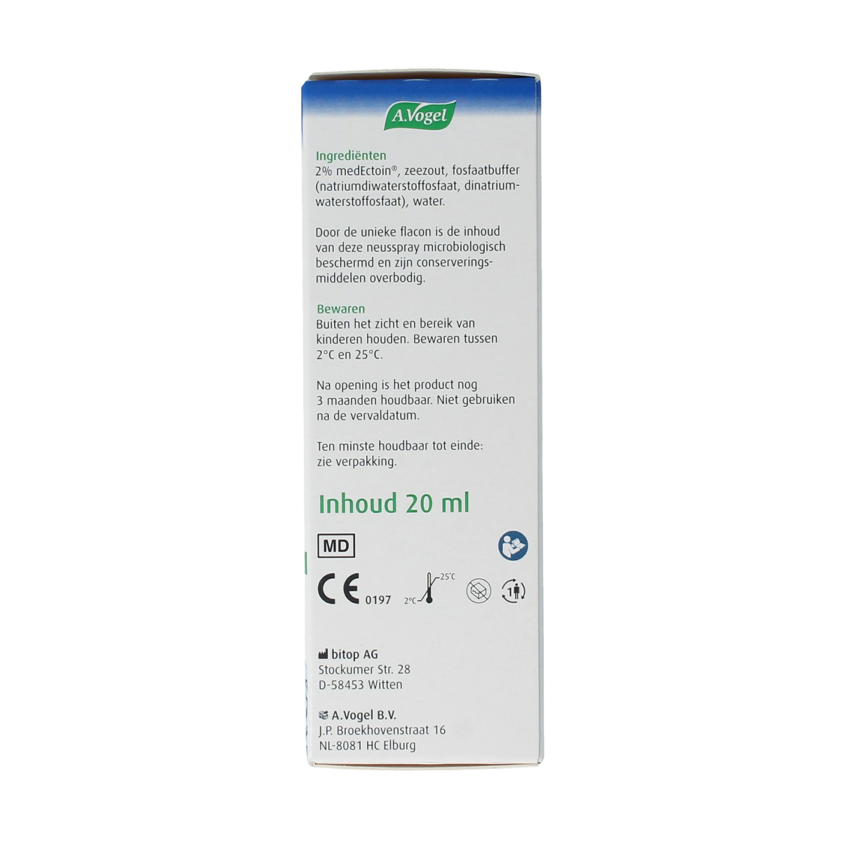 A Vogel Neusspray bijholte eerste symptomen 20.00 Milliliter