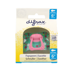 Difrax Fopspeen natural 6+ maanden met ring  1.00 Stuks