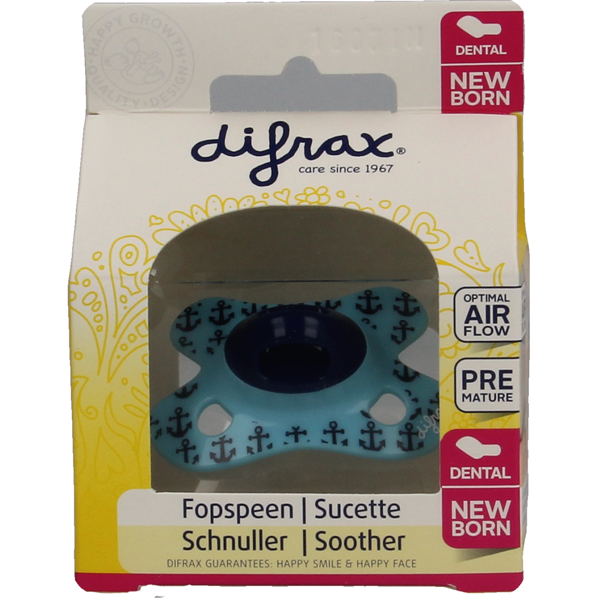 Difrax Fopspeen mini newborn dental 1.00 Stuks